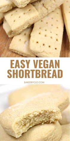 two images of vegan shortbread biscuits Scottish Shortbread Cookies, Vegan Easter, Vegan Baking Recipes, Shortbread Biscuits, Vegan Bakery, Shortbread Recipes