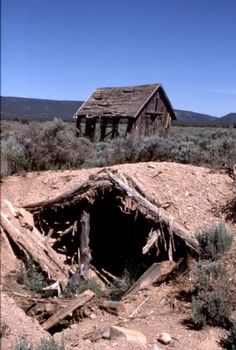 an old building in the middle of nowhere