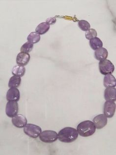 Natural Purple Amethyst Stone Bead Necklace Polished 20" | eBay Stone Bead Necklace, Stone Beaded Necklace, Amethyst Stone, Purple Amethyst, Bead Necklace, Stone Beads, Amethyst, Beaded Necklace, Beaded Bracelets