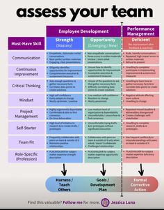 an image of a team's framework for the business model, which includes several different roles