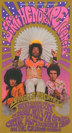 Jimi Hendrix Tattoo, Bands Posters, Poster Konser, Jimi Hendrix Album, Wes Wilson, Trendy Music