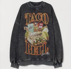 Unisex Comfort Color 100% Cotton DTG Decoration Vintage, Taco Bell, Comfort Color, Vintage Sweatshirt, Vintage Clothing, Fashion Prints, Style Me, What To Wear, Style Casual