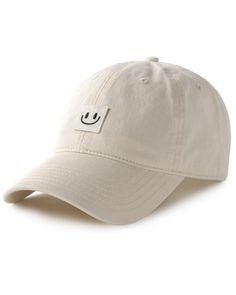 PRICES MAY VARY. Good Material:The smile face baseball hat is made of soft and breathable 100% cotton,that keep you comfortable all day long and easy Cute Design:The smiley face embroidery design on the front of the hat makes you more lively and sunny.It looks cute and detailed.It is also a good choice to give as a gift. Adjustable fit:There is a sliding metal buckle on the back of the hat,which can be adjusted to the appropriate size, making it a more effortless fit. Sun protection:The brim is Casual Smiley Face Hat With Curved Brim, Adjustable Cotton Hat With Smiley Face, Adjustable Baseball Cap With Smiley Face, Casual Smiley Face Snapback Hat, Casual Smiley Face Snapback Baseball Cap, Casual Trucker Hat With Smiley Face, Smiley Face Embroidery, Baseball Caps For Women, Baseball Cap For Women