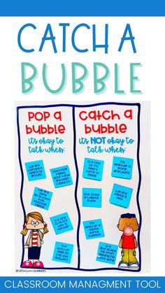 the classroom management tool for teaching children how to use bubble pop and catch a bubble