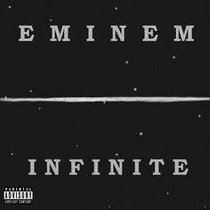 emime's album cover for infinite, featuring the title in white on black