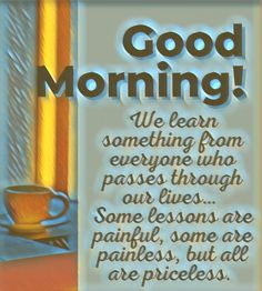 a poster with the words good morning on it