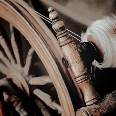 an artistic painting of a spinning wheel