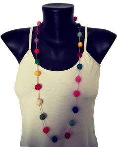 Handmade Casual Necklaces For Parties, Handmade Multicolor Casual Necklaces, Handmade Long Trendy Necklace, Trendy Handmade Long Necklace, Multicolor Long Necklace For Festivals, Handmade Multicolor Long Necklace For Party, Casual Multicolor Necklaces For Gifts, Casual Multicolor Necklaces For Party, Handmade Multicolor Long Necklace