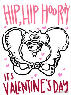 a valentine's day card with the words hip hoppy it's valentine's day