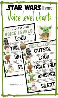 star wars themed voice level chart for the classroom