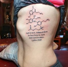 a woman with a tattoo on her back