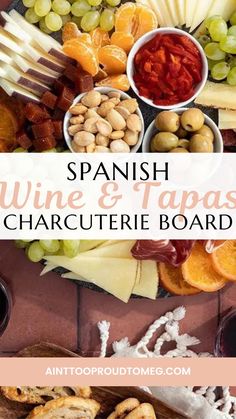 spanish wine and tapas with charcuterie board