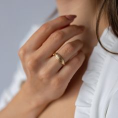 14K Gold Solid Dome Ring:  This chic, bold, and minimal ring stacks perfectly with others or makes a statement on its own. It is a great gift for birthdays, Valentine's day, or any special occasion.  Materials & Specifications: - 14K gold - Ring width is 6.4mm Available in yellow gold, rose gold, or white gold options. Please note that all of our rose gold and white gold items are made with real rose and white gold. We do not plate any of our gold items.  As with all of our products, this item i Wedding Rings With Smooth Bezel And Thick Band, Minimalist Thick Band Diamond Anniversary Ring, Modern Stackable Wide Band Wedding Rings, Elegant Thick Band Midi Rings For Wedding, Minimalist Domed Jewelry As A Gift, Minimalist Domed Jewelry Gift, Minimalist Dome Ring With Thick Band For Wedding, Classic Domed Wide Band Ring As Gift, Gold Dome Ring With Smooth Bezel For Wedding