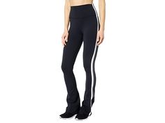 Splits59 Raquel High-Waist Flare - Women's Casual Pants : Black/White/Heather Grey : Start your workout routine in confidence in the Splits59 Raquel High-Waist Flare. High waisted for flattering shaping. Supportive four-way stretch fabric. Below ankle length tight with flared leg. Smooth, chafe-free flatlock seams. Reflective branding on back-right lower leg. 87% nylon, 13% spandex. Machine wash, tumble dry. Imported. Measurements: Waist Measurement: 20 in Outseam: 42 in Inseam: 33 in Front Rise High Stretch Elastane Flare Activewear, Black Flare Activewear Athleisure, Black Flare Athleisure Activewear, Black Flare Activewear For Workout, Flare Yoga Pants In Athleisure Style, Flared Elastane Activewear For Sports, Stretch Flare Activewear In Elastane, Flare Yoga Pants For Sports, Flare Yoga Pants With 4-way Stretch For Workout