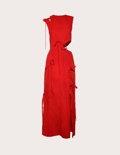 Red recycled fabric asymmetrical long dress290.00 Made in Spain Lenzing Lyocell 50% Recycled Pes POST 30% Recycled PES SEAQUAL 20% Model/Modelo: Height/Altura: 172cm / Size/Talla: XS Red Asymmetrical Dress, Kimono Shirt, Jasmine Dress, Red Midi, Surplice Dress, Handkerchief Dress, Knit Outerwear, Cotton Kimono, Contemporary Luxury