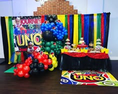 House Decorations For Birthday, Uno Backdrop, Uno Cakes 1st Birthday Parties, Uno First Birthday Party Boy, Uno Birthday Cake, Uno Birthday Party Theme, Uno Themed First Birthday