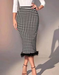 Women Midi Bodycon Pencil Office Casual Tube Midi Skirt Western Clothing Outfit Ideas Skirt, Outfits Skirts, Outfits Skirt, Split Hem Skirt, Skirt Outfit Ideas, Skirts Outfits, Making Clothing, Women Bottoms, Back Skirt