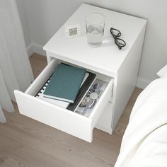 KULLEN Cómoda de 2 cajones, blanco, 35x49 cm - IKEA Kullen Ikea, Ikea Malaysia, Ikea Drawers, Padded Headboard, Upholstered Bed Frame, Modern Nightstand, Cabinet Organization