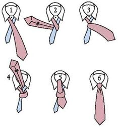 the instructions for how to tie a necktie in four different ways, including an arrow