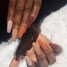 Matte Nails for Dark Skin: 15 Ideas to Enhance Your Style - Fall Update Ideas Nails Inspiration Dark, Dark Skin Nail Polish, Dark Skin Nail Color, Fall Toe Nails, Matte Nail Colors, Light Brown Skin, Brown Acrylic Nails, Cute Nail Colors