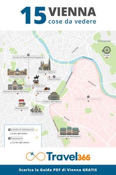 a map showing the location of various attractions in venice, with text that reads 15 veinna cost da vedere