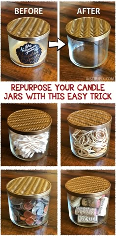 the instructions for how to make an easy diy jar