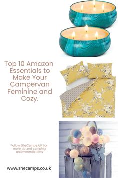 the top 10 amazon essentials to make your campervan feminine and cosy