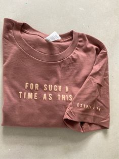 Such a Time as Thischristian Shirt for Women Bible Verse Tshirt Embroidered Christian Shirt Vintage Shirt Christian Esther Shirt - Etsy Canada Unisex Christian Shirt Ideas, Bible T Shirts, Christian Clothes For Women, Bible Verse Clothing, Christian Cricut Ideas, Christian Tshirt Design Ideas Vinyl, Christian Tshirts Designs Woman, Christian T Shirt Ideas, Christian Tshirt Design Ideas