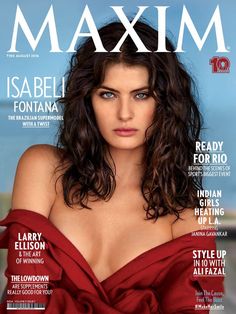 a magazine cover with a beautiful woman in red dress on the front and back covers