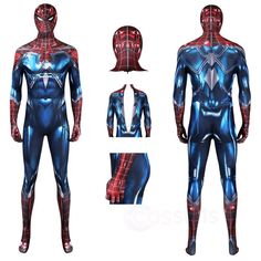 the amazing spider - man costume is shown in full body