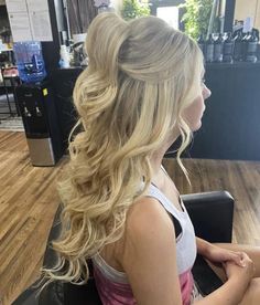 Half Up Ponytail Prom, Blonde Hair Styles Half Up Half Down, Half Up Half Down Hair Styles Prom, Curls Hairstyles Half Up Half Down, Haft Up Haft Down Hairstyles Prom, Prom Hairstyles Half Up Half Down Blowout, Prom Hairstyles Half Up Half Down Ponytail, High Half Up Half Down Prom Hair, Half Up Have Down Prom Hair