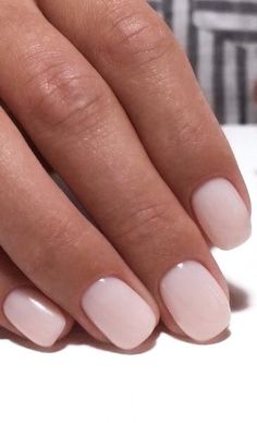 Cute Gel Nails, White Nail, Dipped Nails, Bridal Nails