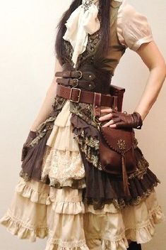 Steampunk Mode, Steampunk Outfits, Moda Steampunk, Mode Steampunk, Steampunk Pirate, Steampunk Skirt, Steampunk Dress, Style Steampunk, Steampunk Wedding