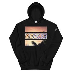 reLAX Hoodie (Blue) Tshirt Ootd, Fashion Tshirt, Pink Water