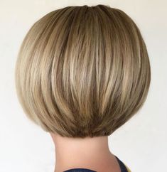 Short Bobbed Cut Rounded Bob, Dishwater Blonde, Short Bob Cuts, Subtle Balayage, Stacked Bob, Angled Bob