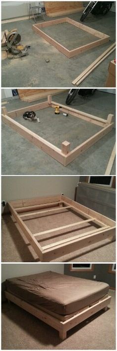 the process of making a diy bed frame