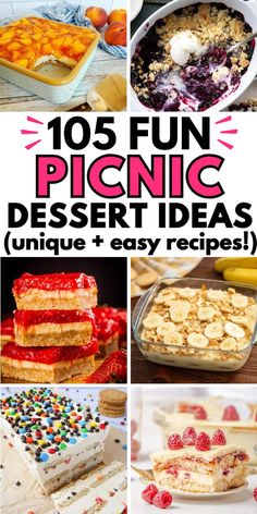 fun summer treats desserts Dessert Salads Potlucks, Fun Summer Desserts For Kids, Easy Summer Dessert Ideas, Deserts For Bbq Party Easy, Summer Baked Goods Recipes, Dessert For Pool Party, Picnic Food Ideas Dessert, Poolside Desserts, Quick And Easy Summer Desserts