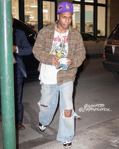 Asap Rocky Flannel Outfits, Asap Rocky Outfits 2023, Asap Rocky Outfits Style, Asap Rocky 2023, Pappiiquan Fits, Flannel Shirt Outfit