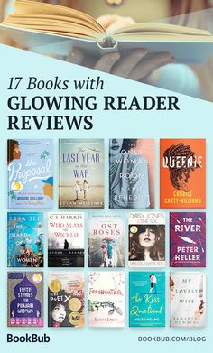 the book club's 17 books with glowing reader review is featured in this image