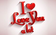 the words i love you alot are cut out of red paper