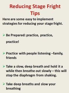 Performance Anxiety/Stage Fright its symptoms and strategies for dealing with it! $ Vocal Tips, Painting Tattoos, Singing Techniques, Stage Fright, Acting Techniques, Guitar Lessons For Beginners, Alvin Ailey