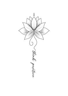 a drawing of a lotus flower with the words peace on it's back side