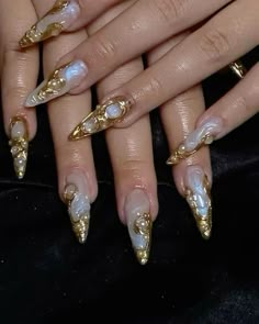 Ethereal Nails, Drippy Nails, Bday Nails, Nail Aesthetic, Drip Nails, Mermaid Nails, Beginner Crochet