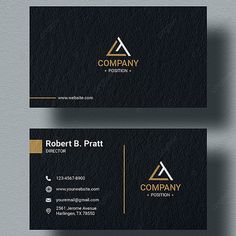 black and gold business card template