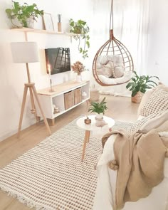 the living room is clean and ready for guests to use it as a focal point