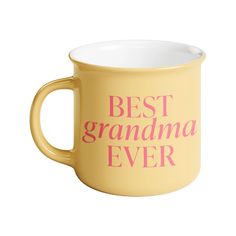 Best Grandma Ever Campfire Mug - 11oz Sweet Water Decor Home - Mugs & Glasses Gramma Coffee Mug, Pickle Gifts, Yellow Mug, Best Grandma Ever, Best Grandma, Yellow Mugs, Grilling Gifts, Candles For Sale, Mother's Day Mugs