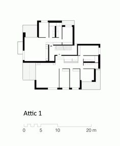 the floor plan for an apartment with two levels and one level on each side, which is