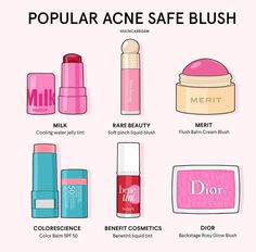 By ig : skincaregem Acne Safe Makeup, Safe Makeup, Skin Tone Makeup, Preppy Makeup, Preppy Skincare, Simple Makeup Tips, Doll Eye Makeup, Sephora Skin Care, Facial Skin Care Routine