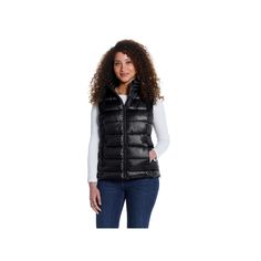 Stay warm in style with this women's Weathercast hooded puffer vest.Click on this WOMEN'S GUIDE to find the perfect fit and more! Stay warm in style with this women's Weathercast hooded puffer vest.Click on this WOMEN'S GUIDE to find the perfect fit and more! FEATURES Sleeveless 2 side inseam pockets Zip off detachable hood Quilted exterior Soft plush interior Zip front closure Smooth glossy woven construction Fully lined Water-resistantFIT & SIZING 27-in. length from shoulder to hem Designed to Sleeveless Black Puffer Jacket For Fall, Sleeveless Black Down Outerwear, Fitted Casual Vest For Cold Weather, Fitted Casual Puffer Jacket For Outdoor Activities, Black Down Vest For Fall, Fitted Vest For Outdoor Activities, Casual Black Down Vest, Casual Down Puffer Vest, Casual Sleeveless Puffer Jacket For Cold Weather