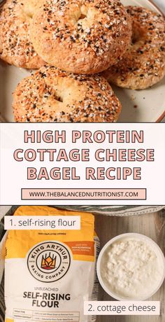 the bagel recipe is made with high protein cottage cheese